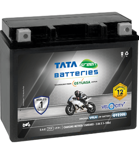 2Wheeler Battery -TATA Green VRLA YTZ7