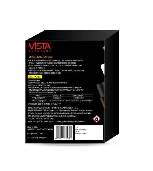 Vista Aura Hanging Air Freshener - Arabian Aroma