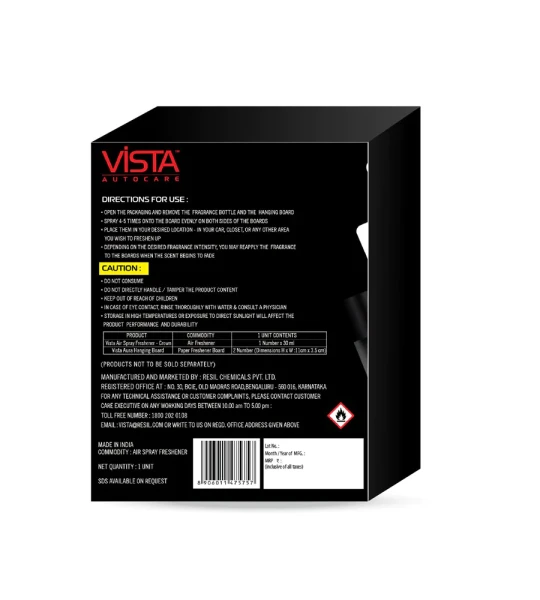 Vista Aura Hanging Air Freshener - Crown